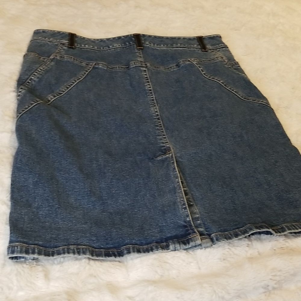 Tahari Jean Denim Y2K Pencil Skirt Size 8 Cotton Blend Stretch - Picture 8 of 8